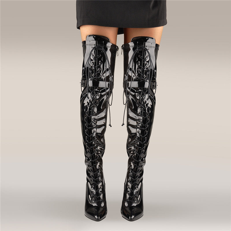 Katy Bähm Lace-Up Over The Knee Boots