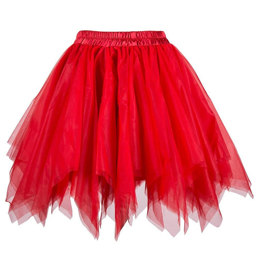 Nina West Red Tulle Skirt