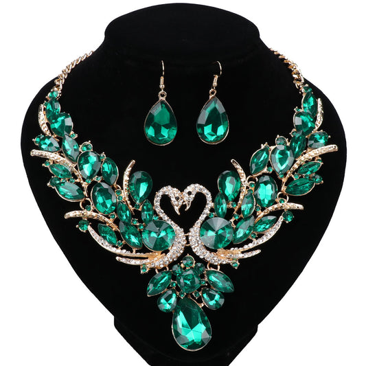 Ora Nate Crystal Swans Necklace