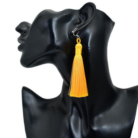 Tassel Clip On Earrings