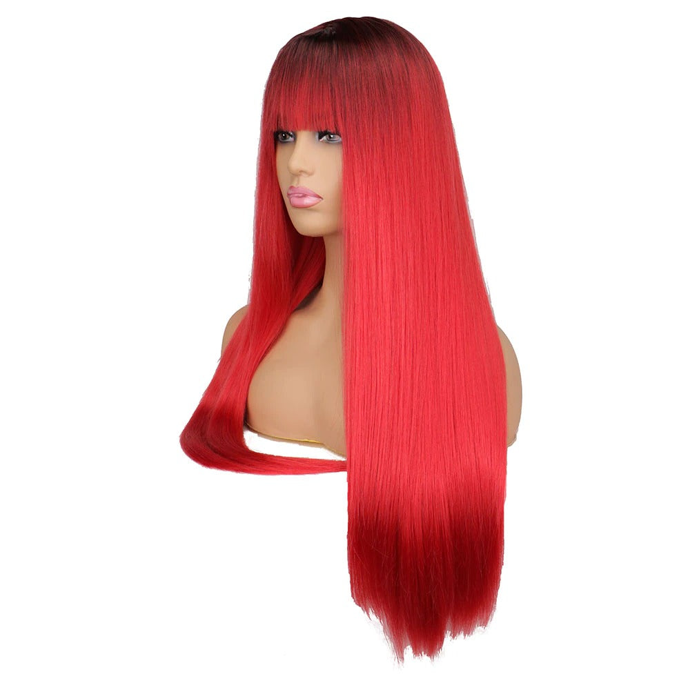 May Morable Red Wig With Bangs
