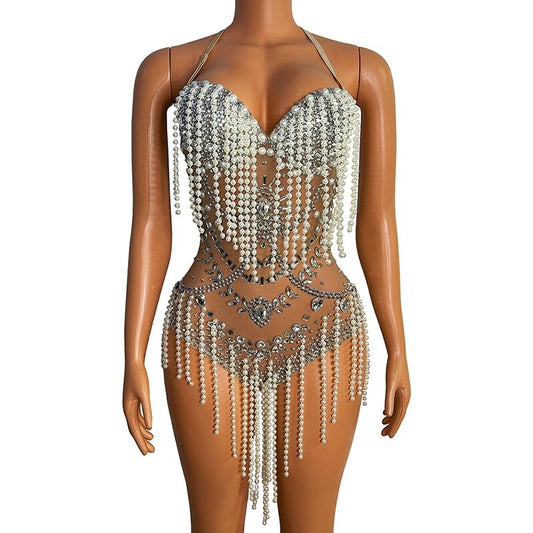 Diva Queen Tassel Bodysuit