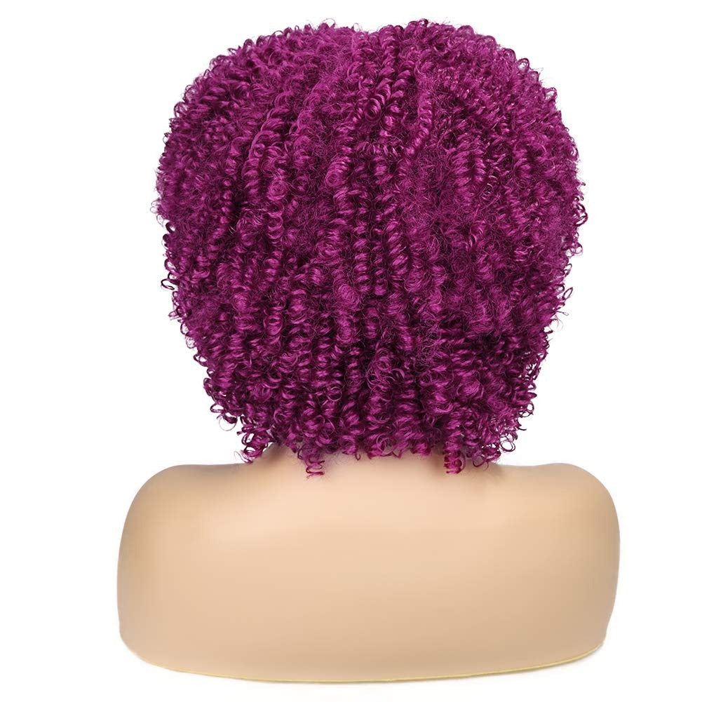 Darlings, Get Snatched! Limited-Edition 14" Rose Red Curly Afro with Bangs - Only for the Fiercest Queens!