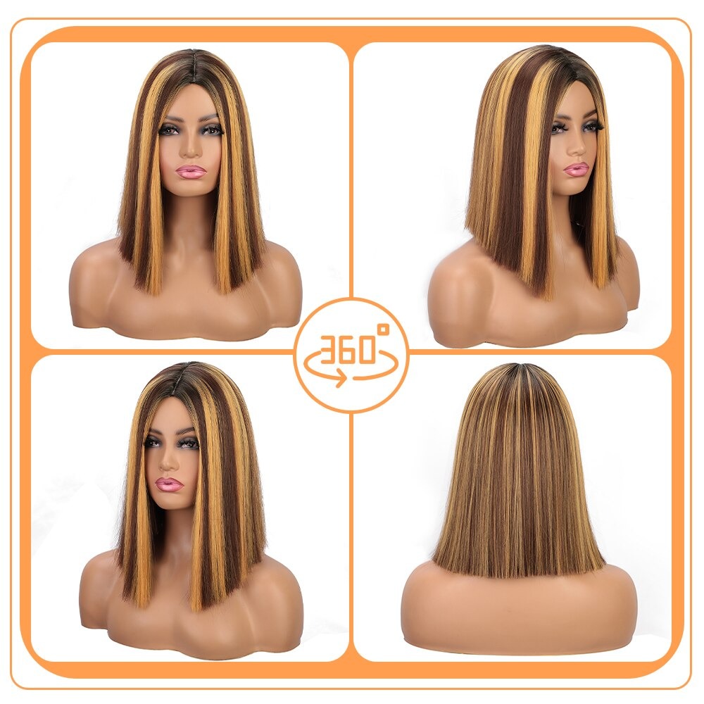 Satty Phection Straight Highlighted Wig