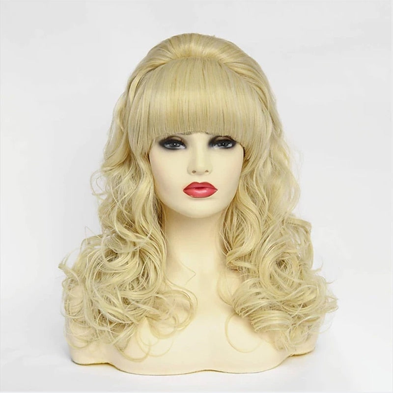Queen Bianca Blonde Beehive Wig With Bangs