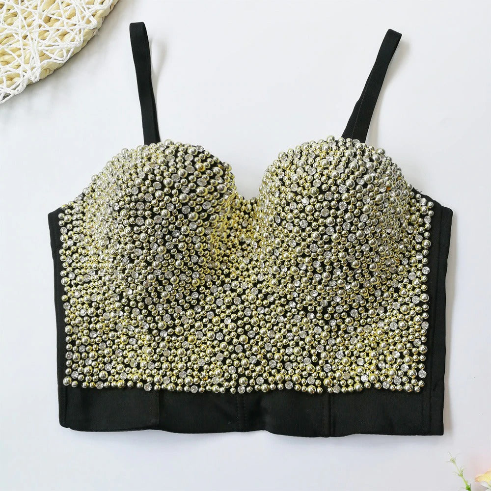 Eve Forric Pearl Push Up Crop Top